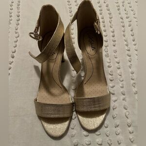 Lifestride Strappy Gold Heels - Brand new